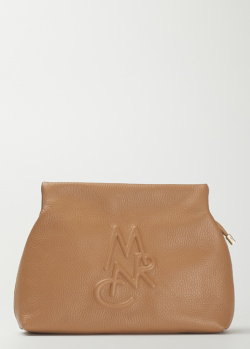 Бежевая сумка из мягкой кожи Marina Creazioni с регулируемым ремнем, фото